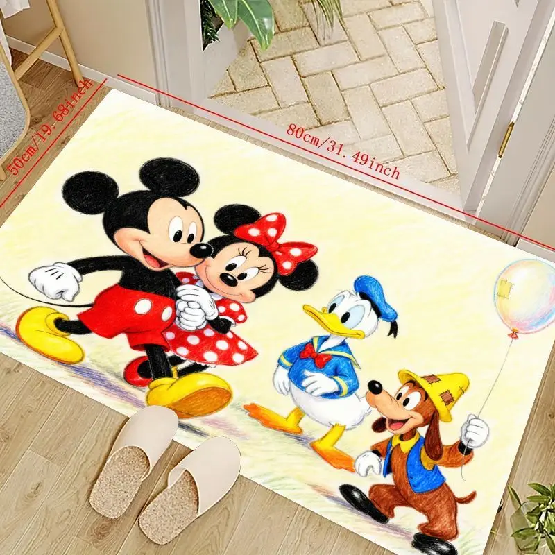 

1 шт. Disney Микки и Минни Маус Дональд Дак Плутон друзья мультфильм напольный коврик, мягкий нескользящий моющийся коврик для детской комнаты медсестры