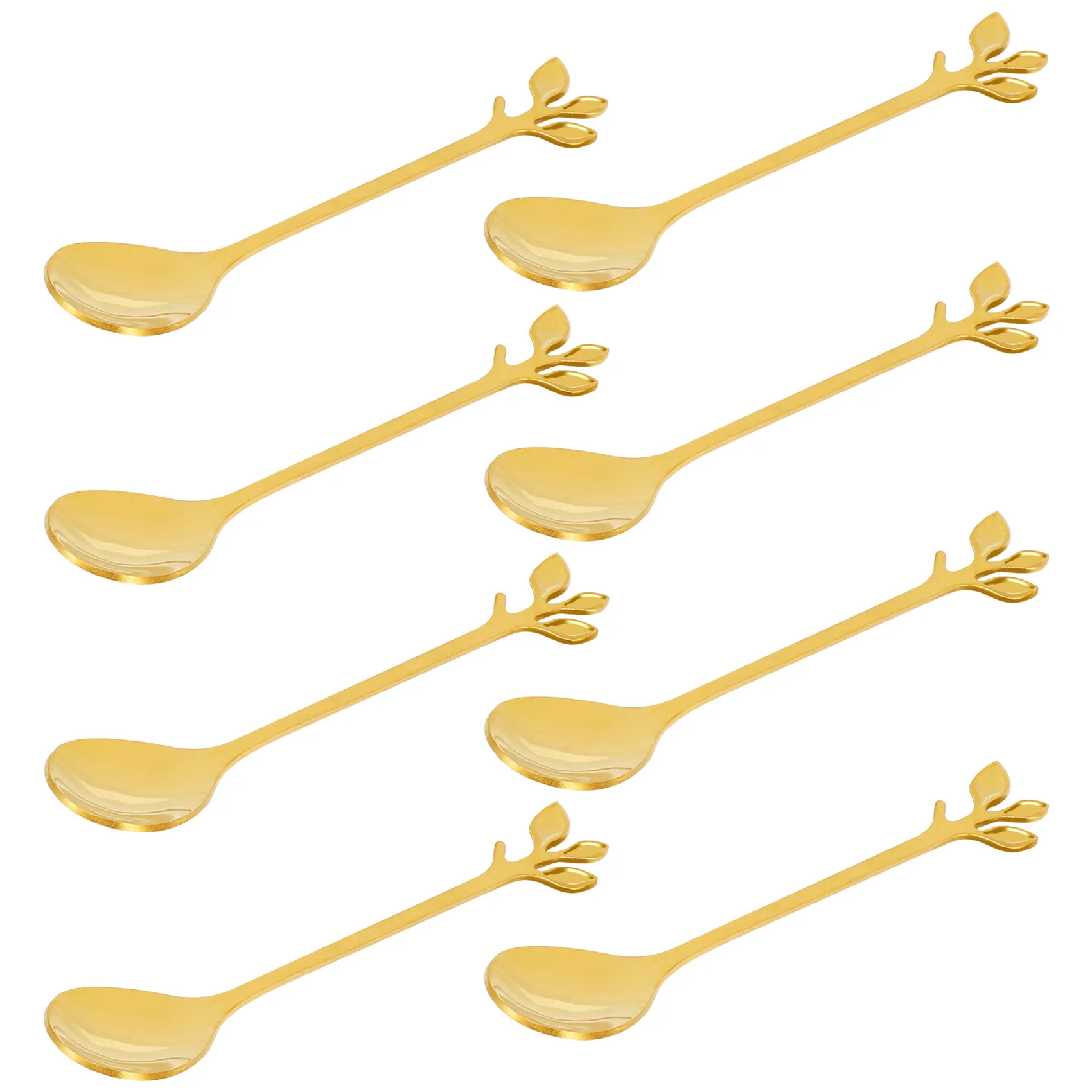 Cuillères à remuer pour thé à la crème glacée, Dessert rétro, Demitasse Cuillères à expresso, Couverts de cuisine, Ustensiles de cuisine, 1 ensemble de 8 pièces
