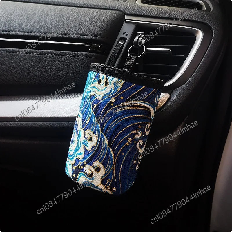 organizer bag creative hot stamping air vents multifunctional personalized storage bag car phone storage