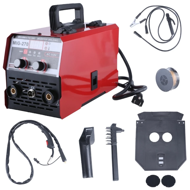 

110V 25-270A Welder Welding Machine 110V Multipurpose Welder Machine for Home Jobsite Use 3 in 1 MMA/MIG/TIG Welder