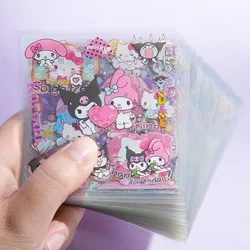 100 Pages Sanrio Sticker Hello Kitty Cinnamoroll Melody Waterproof PET Material Handbook Stickers Gift Box Cute Mug Sticker Set