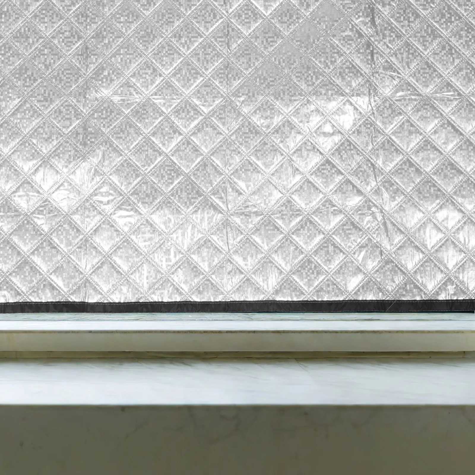 Thermal Insulated Window Curtain No-Drill Mount Reflective Aluminum Foil Cold Weather Windproof Insulation Cover Graphene Winter