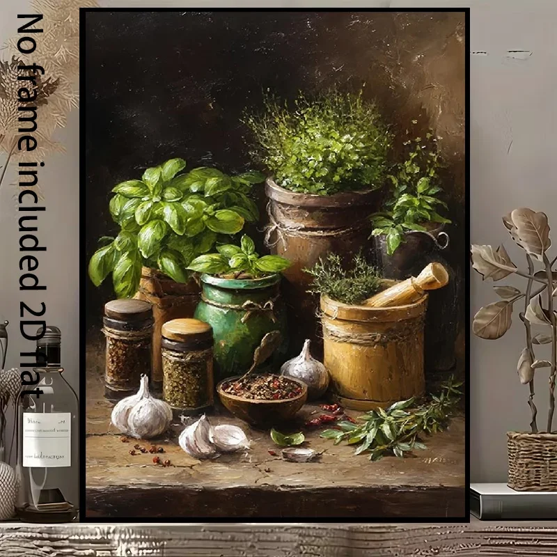 2D Flat, 1pc 1pcs & Still Life Canvas Painting - Botanical Suitable,,, Vertical Unframed Suitable for / Use, Spring Summer De