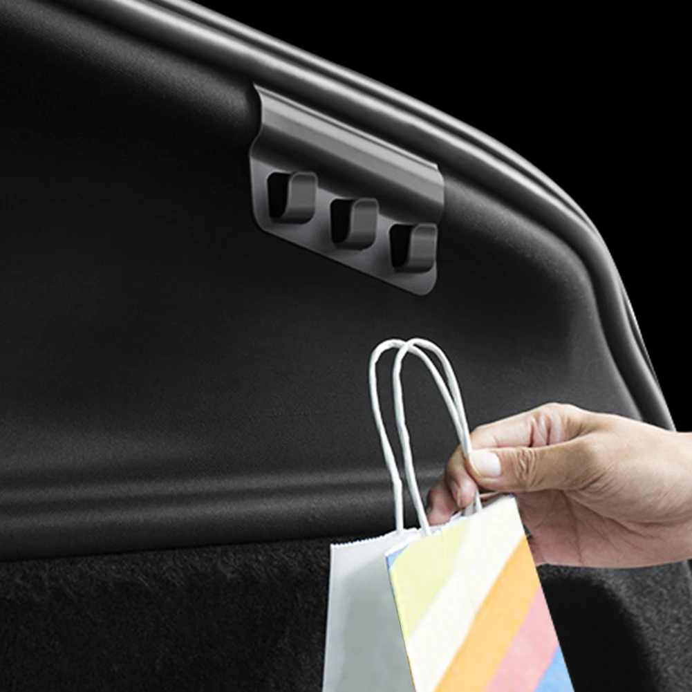 Vehicle Organizer Grocery Bag Organizer Car Trunk Organization Efficient Space Management ABS Trunk Organizer Hook