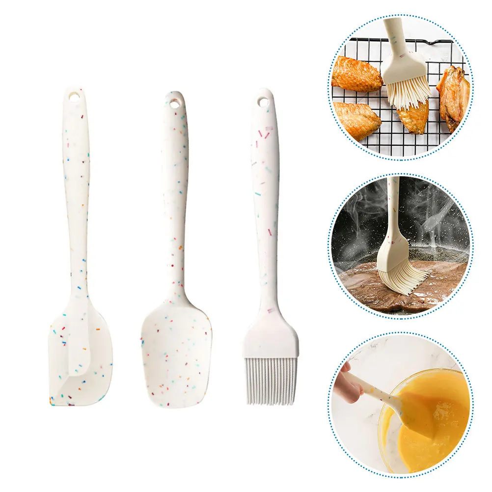 

Silicone Oil Brush Baking Scraper Set 304 Stainless Steel Kitchen Tool Spatula Heat Resistant Restaurant Use