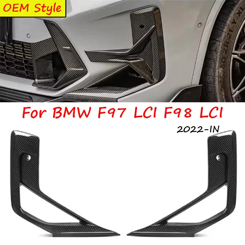 

Real Dry Carbon Fiber Front Side Vent for BMW F97 LCI F98 LCI OEM Style 2022-IN 2Pcs/Set