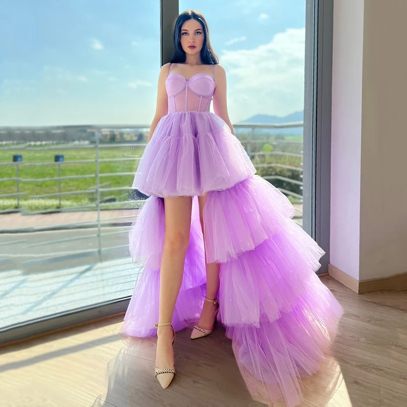 

Thinyfull 2025 A-Line Prom Dresses Sexy Sweetheart Tulle Ruffled Evening Party Dress Formal Night Cocktail Prom Gown Custom Size