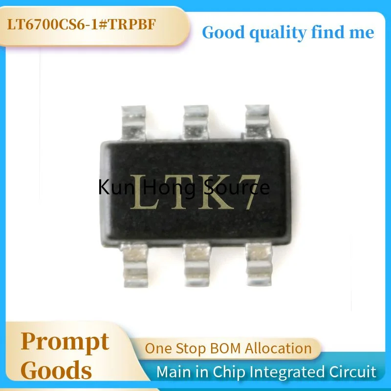 100% New Original LT6700CS6-1#TRPBF LT6700CS6-1 LT6700CS6 LT6700 Silkscreen LTK7 SOT23-6 Comparator Chip Electronic Components