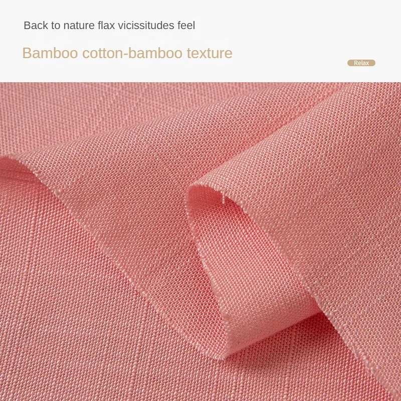 Thin Bamboo Fabric Cotton Linen By Meters for Shirts Skirts Dresses Sewing High Quality Plain Smooth Cloth Needlework Breathable