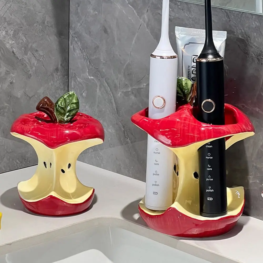 

Прочный керамический держатель для зубных щеток, 4 отверстия, простая в использовании стойка для хранения зубных щеток, стеллаж для хранения кистей для макияжа, аксессуары для ванной комнаты