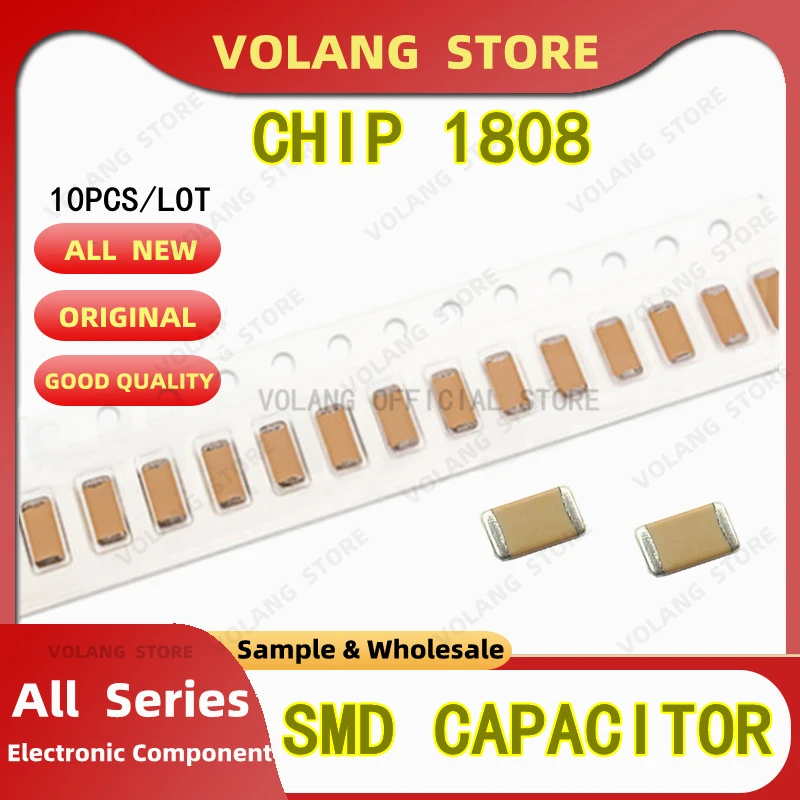 10Pcs 1808 Smd Capa… - image