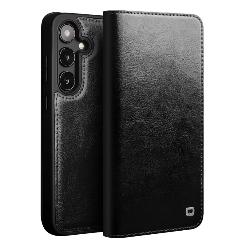 

Premium 100% Genuine Leather Flip Many Card Slot Wallet Protective Cover For Samsung Galaxy S24 S25 Fall prevention Phone Case