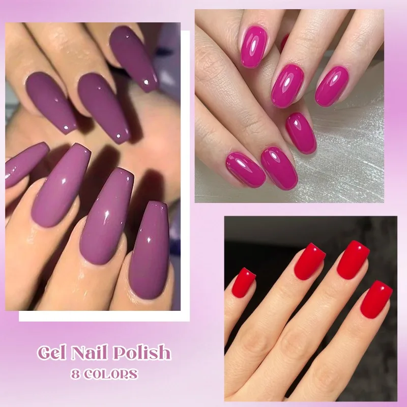 8 قطعة 1-Step هلام مجموعة طلاء الأظافر لا حاجة قاعدة معطف فوقي سريعة الجافة شبه دائمة UV/LED الورنيش لتقوم بها بنفسك مسمار الفن مانيكير فيرنيس #5