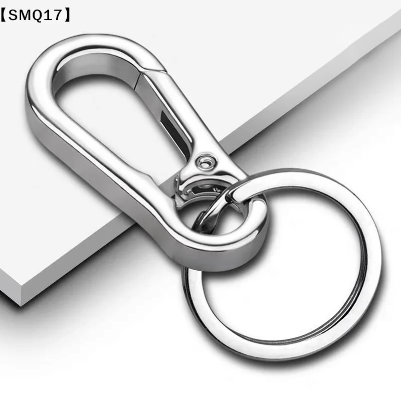 Men Stainless Steel Gourd Buckle Climbing Keychain Waist Belt Clip Anti-lost Buckle Hanging Key Ring Car Decoration【SMQ】