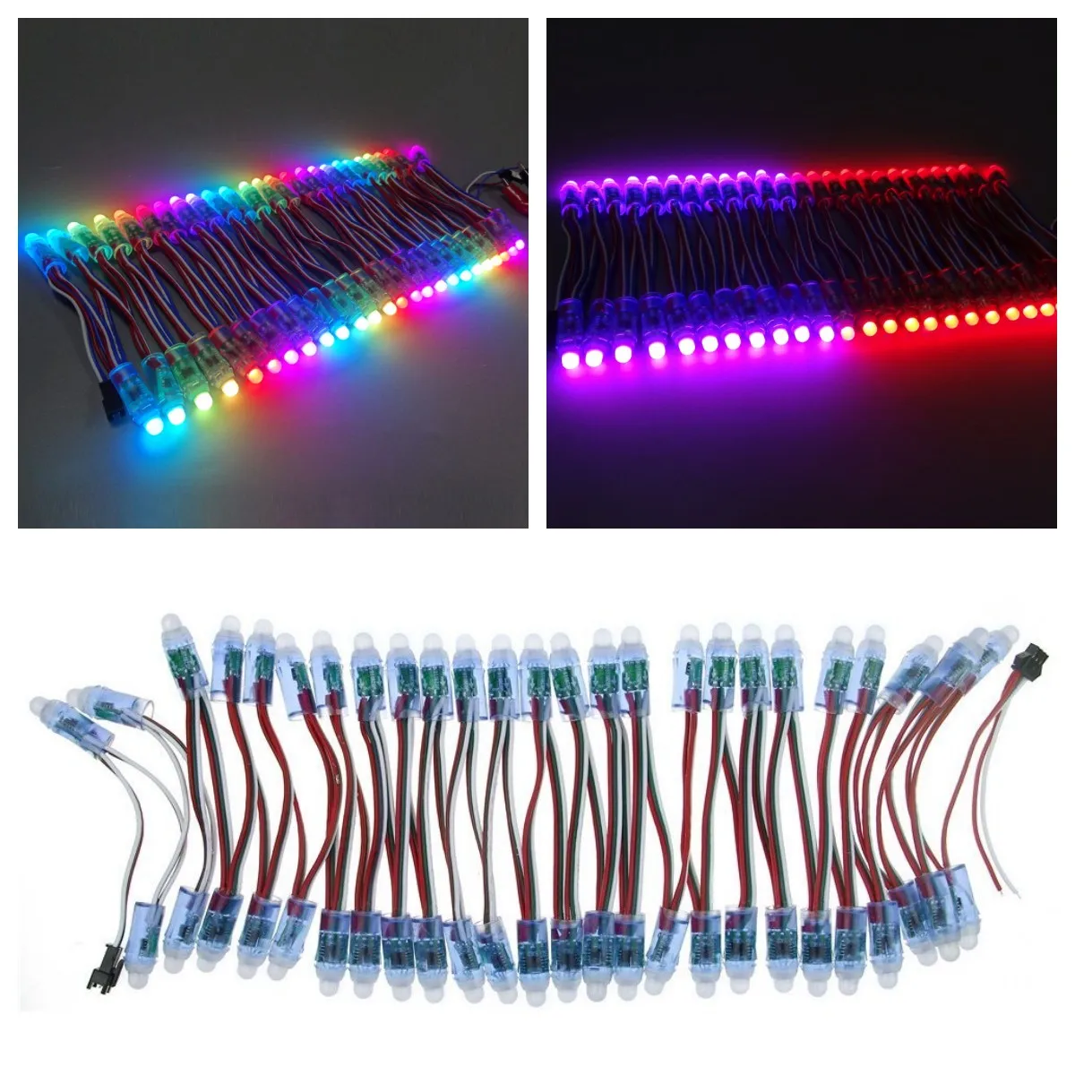 Imagem -02 - Módulo Led Full Color Pixel para Dance Machine Ip68 Impermeável Cor Rgb Luz Led Digital Dc5v 12 mm Ws2811 2811 ic 1500 Pcs