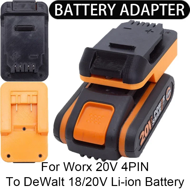 

Battery Adapter/Converter for DeWalt 18/20V Li-ion tools to Worx 20V 4PIN Li-ion battery adapter power tool accessories