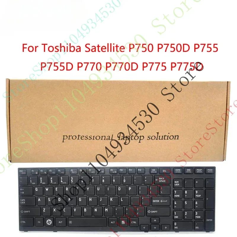 Teclado de repuesto HC Compatible con Toshiba Satellite P750 P750D P755 P755D P770 P770D P775 P775D Qosmio X770-107