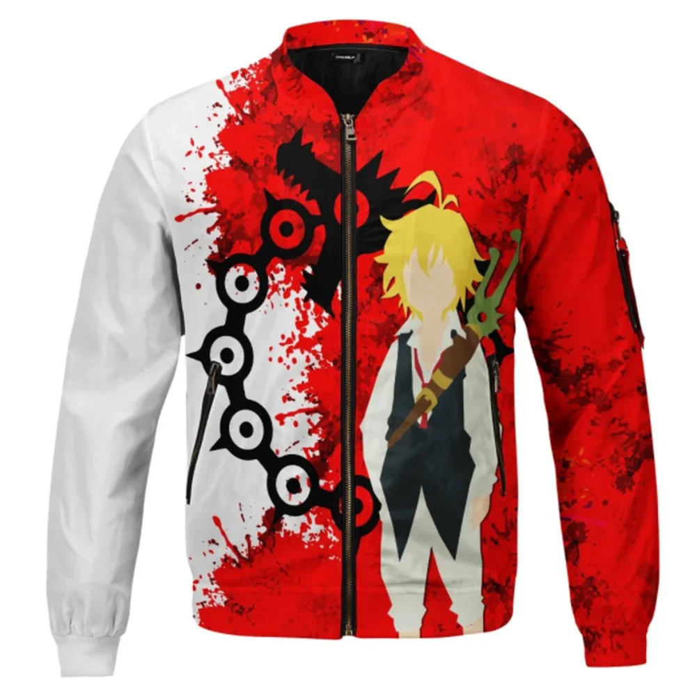 Os Sete Pecados Mortais Cosplay Hoodie, Zip Up Jaqueta, Casaco, Moletom, Streetwear