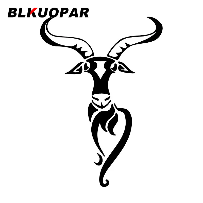 BLKUOPAR Sheep Goat Head Silhouette Car Stickers Interesting Animals Decal Waterproof Die Cut VAN Caravan Car Styling