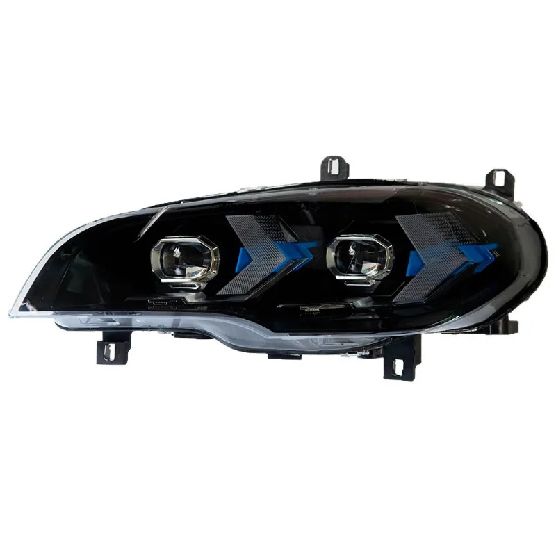 For 2007-2013  X5 Headlight Assembly E70 for Modification of LED Lenses, Arrow Daytime Running Lights and LED Turn Signals