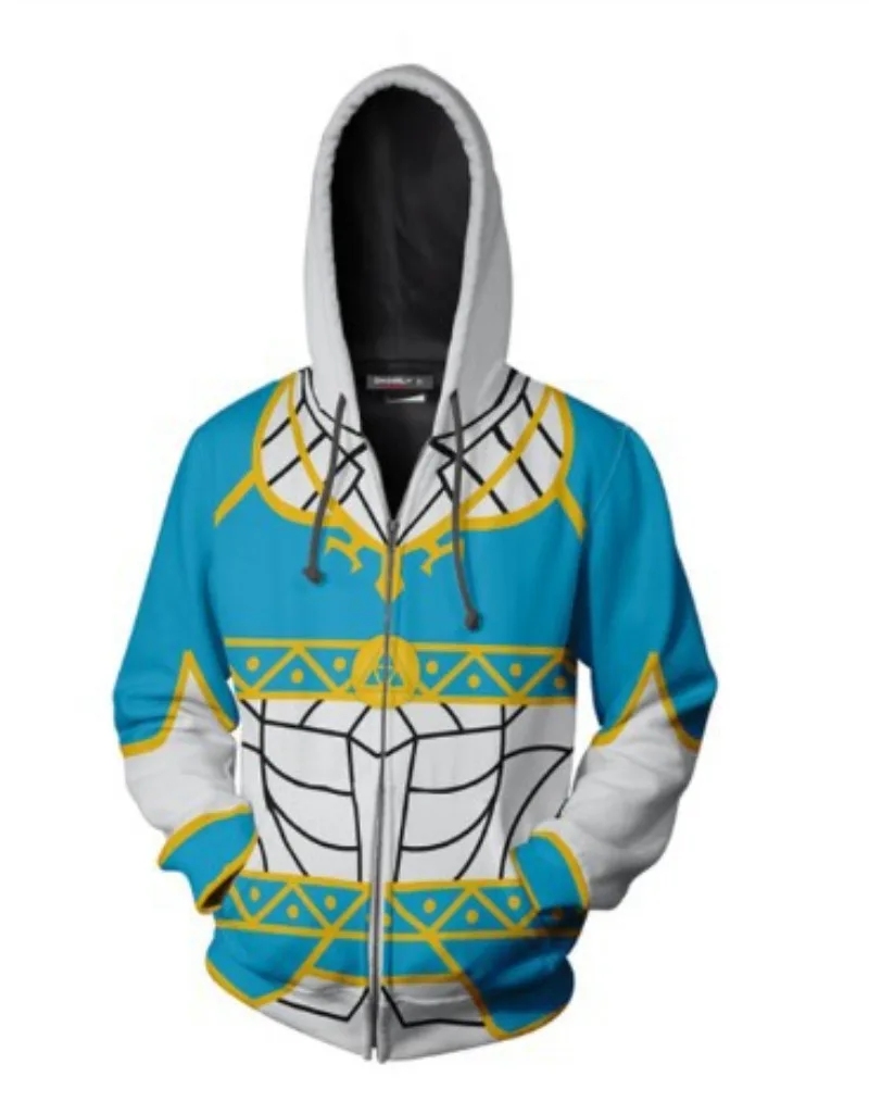 Zelda Legend Cosplay Hoodie Sweater Sweatshirt Zipper Coat