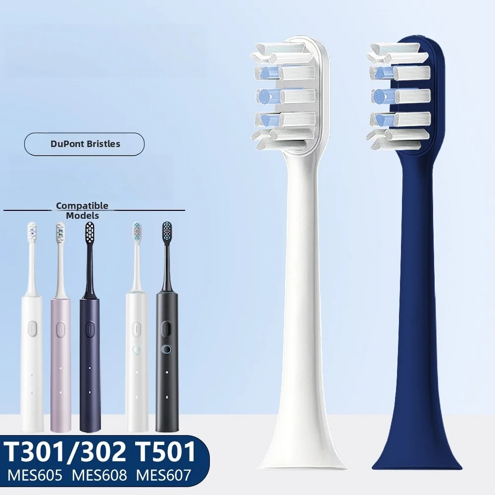 4 Pcs/Pack Replacement Electric Toothbrush Heads For MIJIA T301 MES605 T302 MES608 T501 MES607 Dupont Bristles With Dust Cover