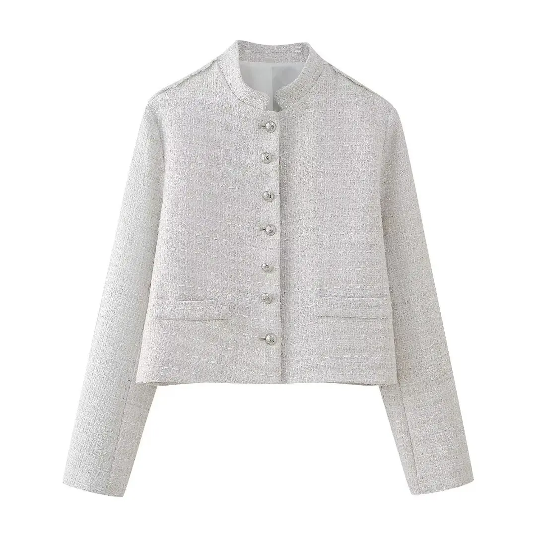 

Women's Textured Short Jacket For Women's Clothing