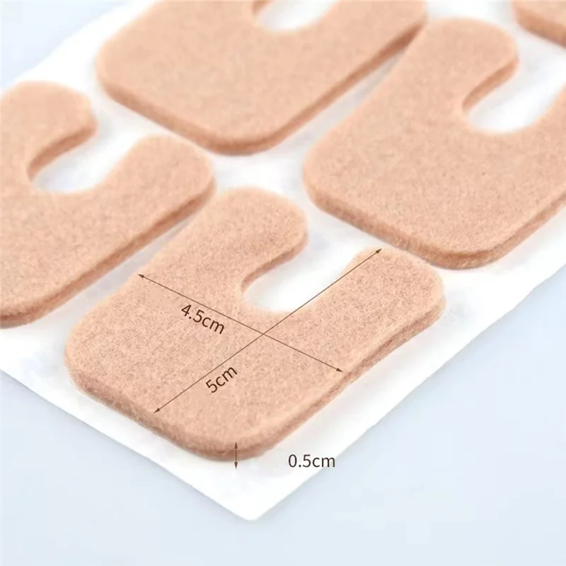 B02C-U-vormige vilten voetkussens, 120 stuks eelt- en middenvoetpijnverlichtingskussens, voorkomen eelt
