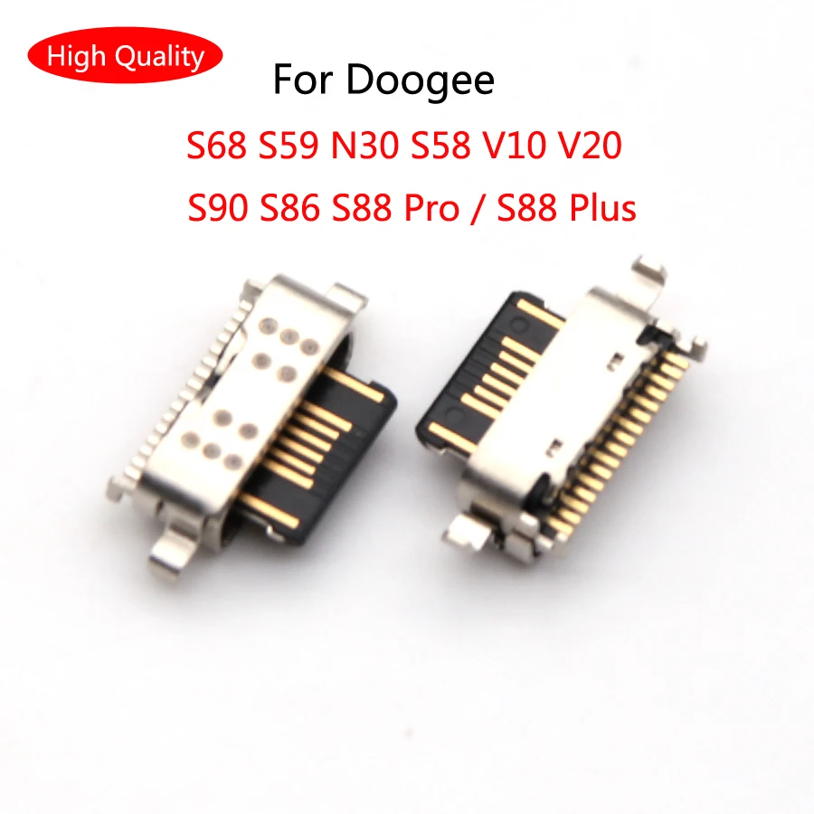 2PCS/Lot For Doogee S68 S59 N30 S58 V10 V20 / S90 S86 S88 Pro / S88 Plus USB Charging Dock Charge Socket Port Jack Connector