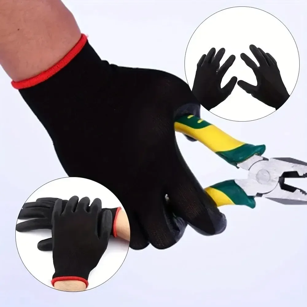 10 Pairs Durable Safety Gloves - Anti-Slip, Wear-Resistant, ESD Protection for Gardening & Woodworking