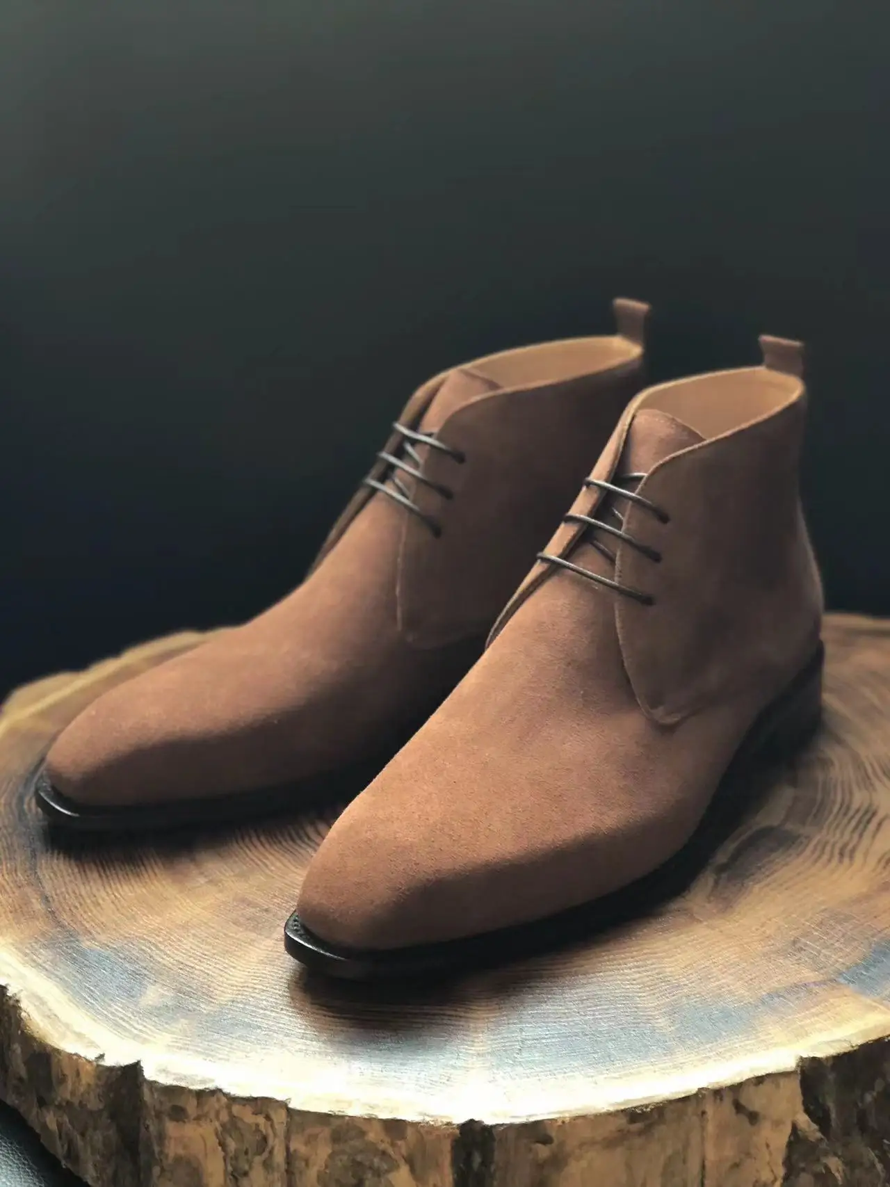 cie Suede Chestnut Goodyear Welted Chelsea Boot Handmade Shoes Calf Leather Out-sole Ankle Boots  MA13