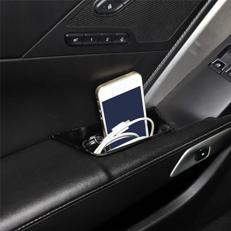 Inner Door Armrest Storage Box Tray Plastic For  Corvette C7 Z06 Z51 ZR1 Stingray Grand Sport 2014-2019-ABQA