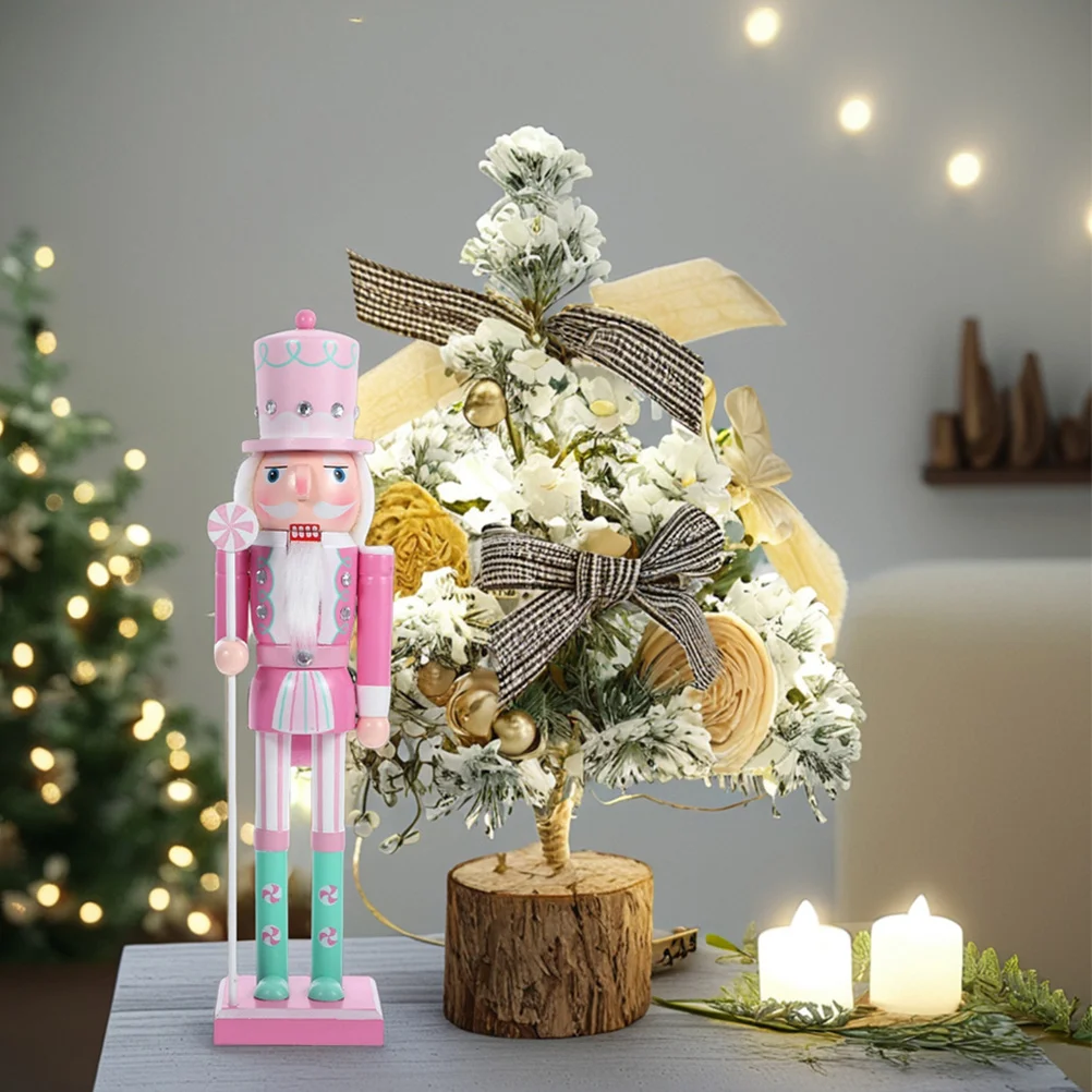 

Wooden Color Handcrafted Soldier Decoration Desktop Ornament For Nutcracker Ornaments Nurcracker Small Nutcracker Figures