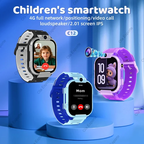 Imagen 2 del producto Reloj inteligente para niños con posicionamiento GPS, tarjeta Sim 4G, videollamada, reloj inteligente para niños, cámara HD, batería de 600mAh, regalos para estudiantes, niños y niñas