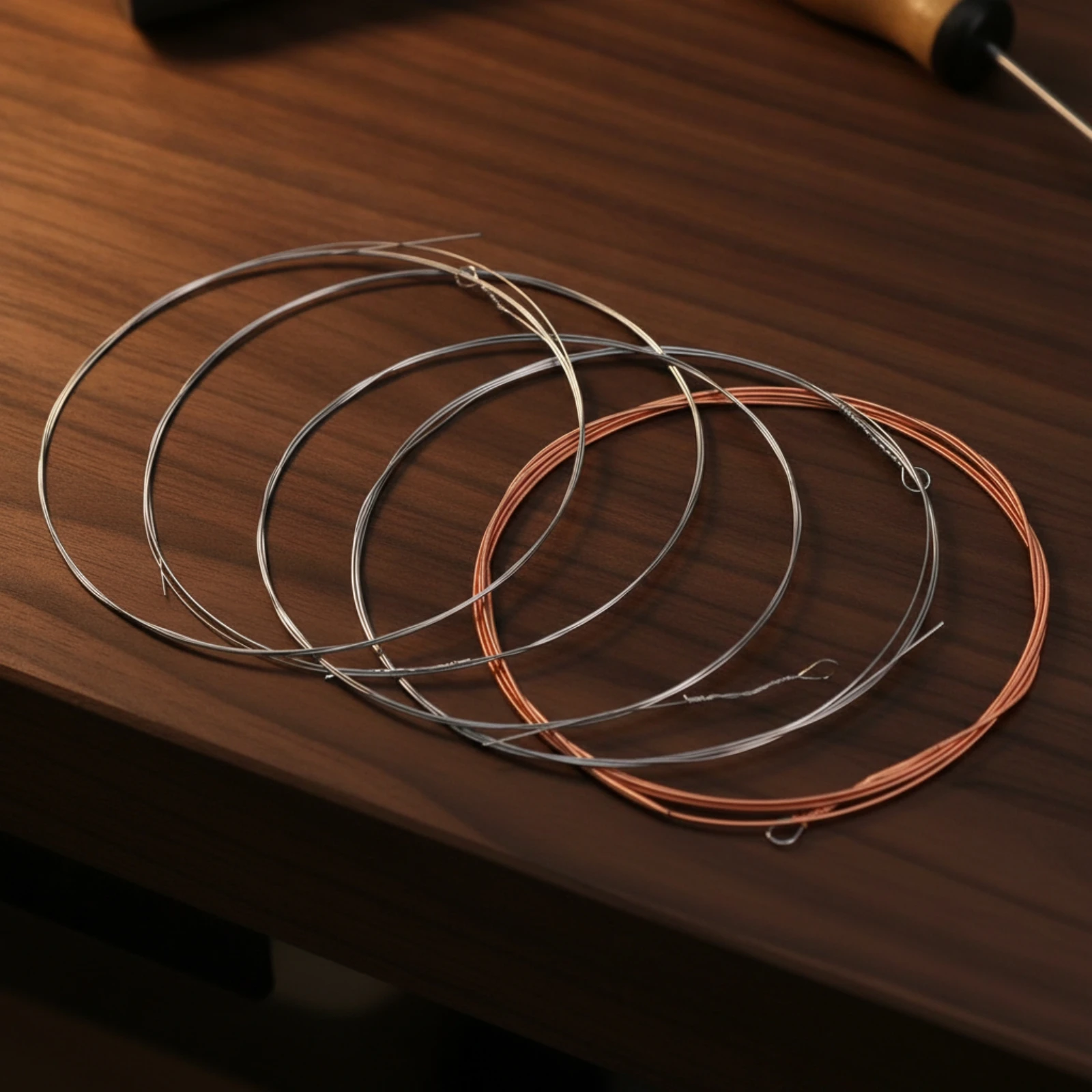 5 Pieces Banjo Strings with Looped Ends Corrosion-Resistant 5-String Banjo Replacement Strings Brilliant Tone Precision Made