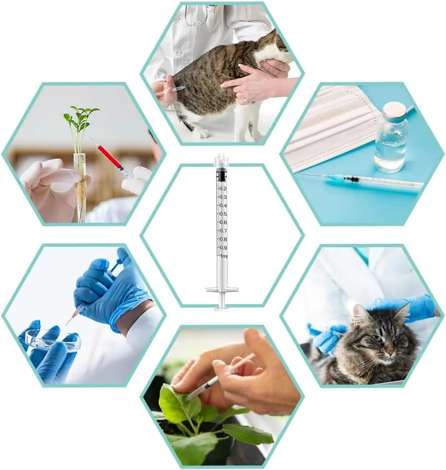 1mL Luer-Lock-Spritze (ohne Nadel) | 100/50/20 Stück Steril & Einzeln Verpackt für Professionellen, Industriellen & Privaten Gebrauch – Detail 2