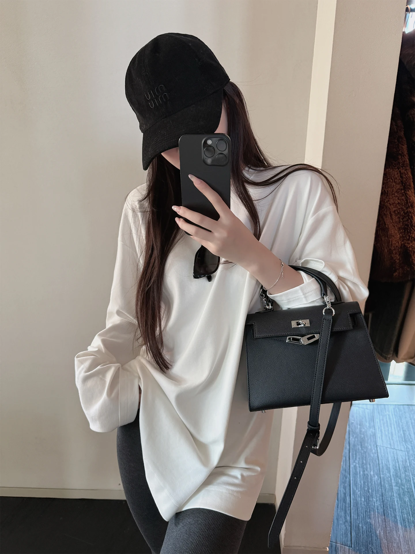 

Loose Fit Cotton T-irt Winter Layering Lazy Sle Women's round Ne Long Sve Basic Large Size T-irt Here Yaya op