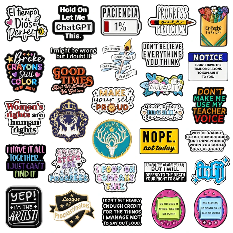 مضحك عبارة جمع المينا دبابيس عقد على اسمحوا لي الدردشة GPT هذه البطارية المنخفضة قد أكون خطأ ولكن أ شك ذلك دبابيس المجوهرات هدية