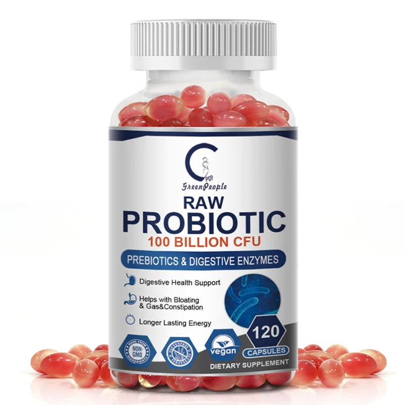 Probiotic Enzyme Capsules 100 Billion CFU Prebiotics & Digestive Enzymes for Intestinal Digestion and Immune Support