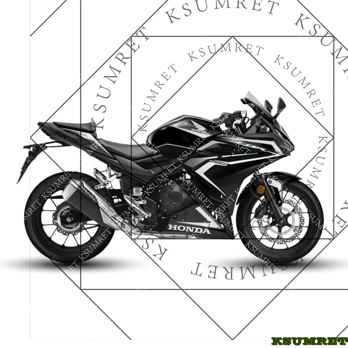 لهوندا CBR400R دراجة نارية ملصق شعار خزان الوقود ملصقات الشارات #6