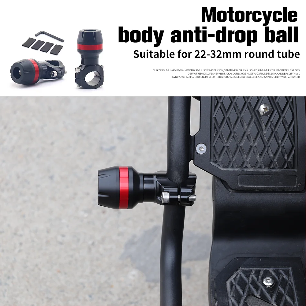 TWO ROUND KNIGHT Universal Motorcycle Accessories Anti-Drop Ball Frame Body Anti-Drop Bar Pipe Clamp Anti-Fall Rod Bumper
