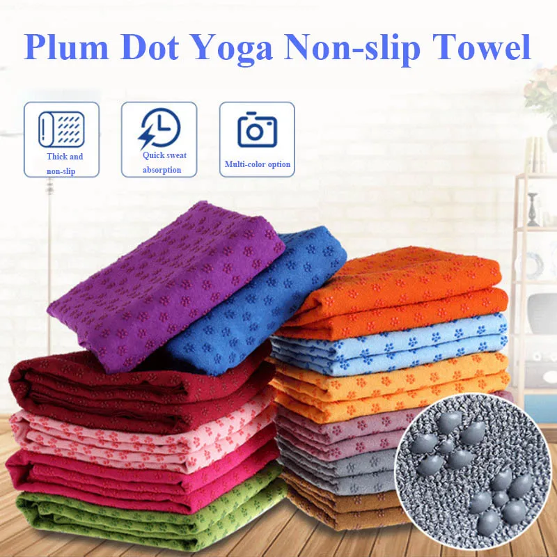 Yoga Mat Towel 72”×24”Long Perfect Size Super Premium Sweat Absorbing Non-slip Yoga Towels With Grip Dots With Carrying Mesh Bag