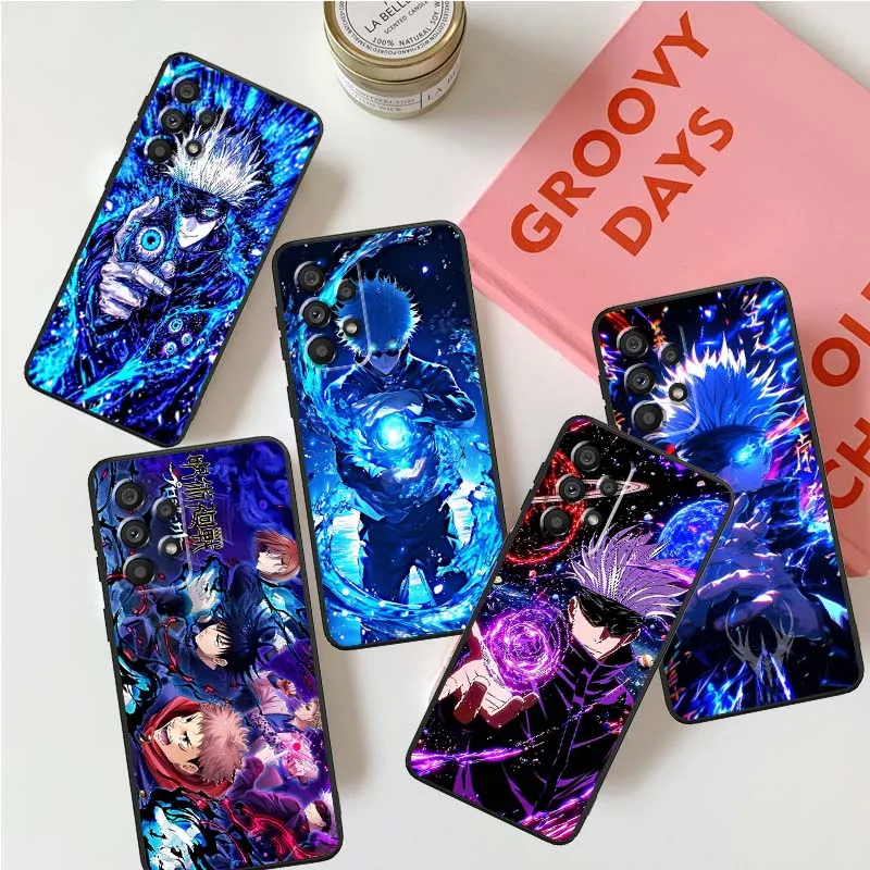 

Jujutsu Kaisen Luminous Anime Phone Case For Samsung A42 A41 A35 A34 A33 A32 A25 A24 A23 A21s A04 A03 Note 20 Ultra 5G Black