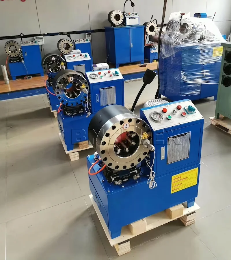 Automatic 2'' 4sh rubber pipe crimper P32 high pressure hydraulic hose crimping pressing machine price