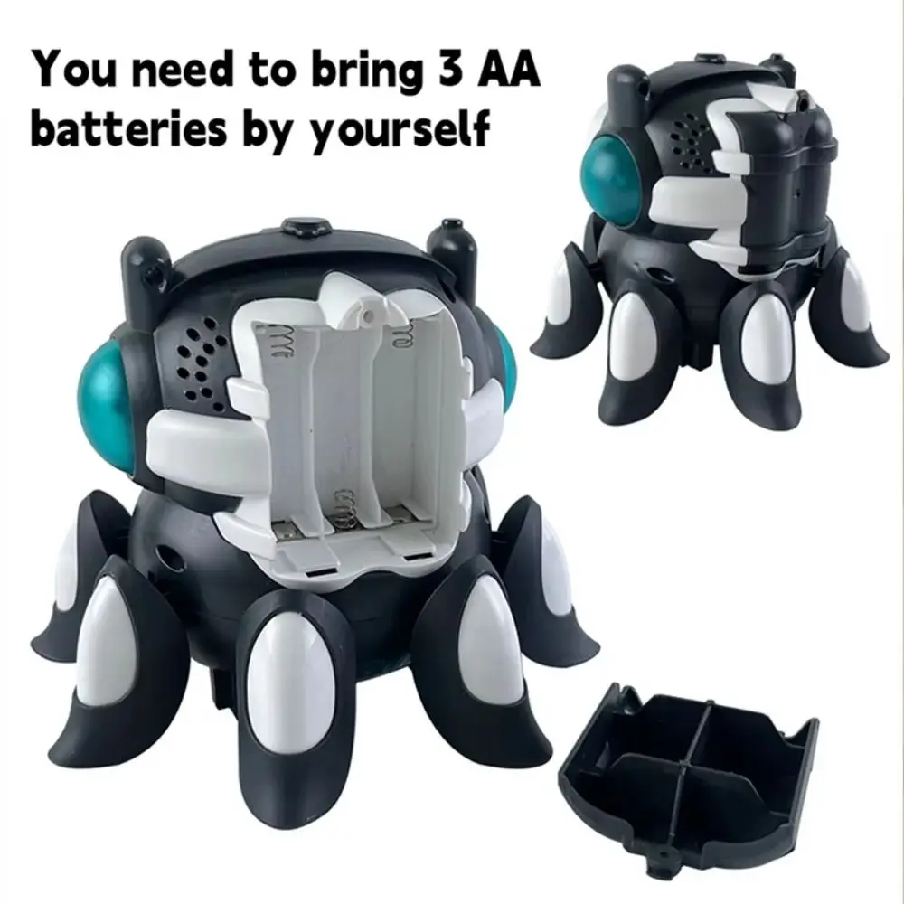 Color Light Universal Octopus Doll Swing Motion Automatic Obstacle Avoidance Music Octopus Toy Electric Machinery Cool Lighting