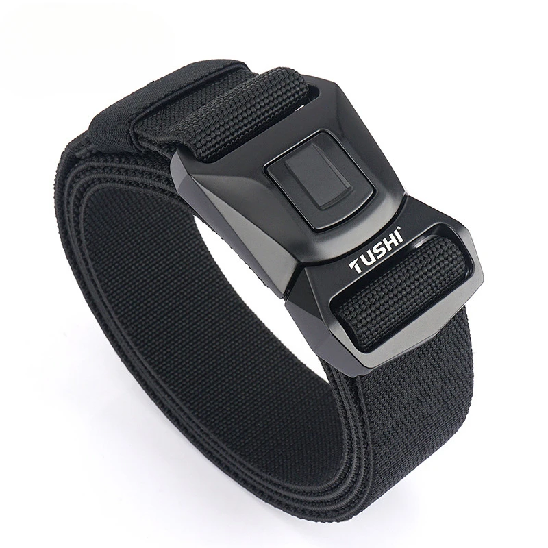 

Ремень с быстросъемной пряжкой, нейлоновый, повседневный, универсальный, эластичный, тканый, для рабочей одежды