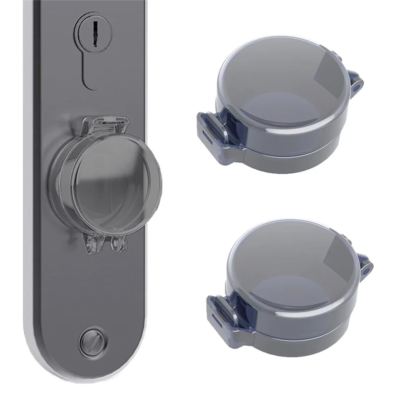 

N75R-Deadbolt Child Safety Lock Cover, 2 Pack, Child Proof Door Knob Cover, Door Safety Deadbolt Lock Black