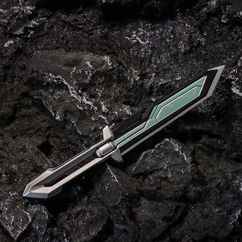 Valorant lame de dieu, jouet en métal, modèle d'épée, couteau tactique non tranchant, périphériques de jeu, accessoire d'arme, jouet artisanal pour garçons, cadeaux, 19cm/7,48 pouces