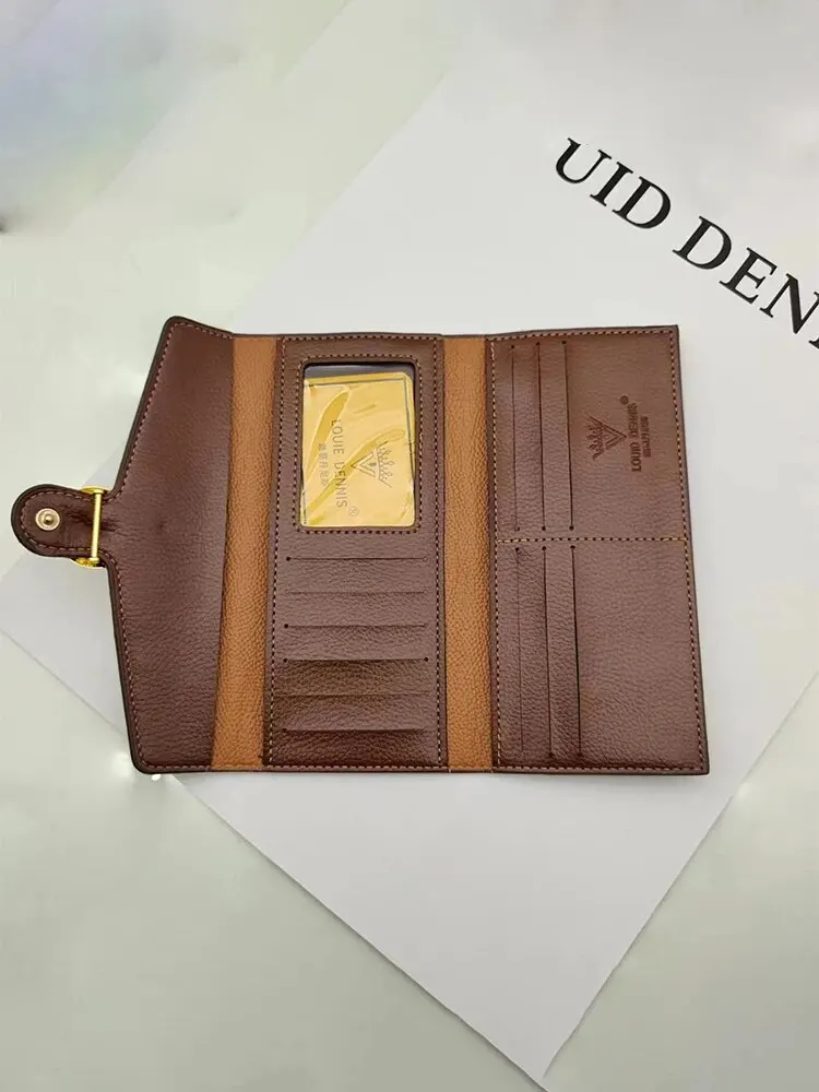 PU Leather Wallet Long and Fashion Embossed Pattern Multi Card Slots Large Capacity Wallet for Women