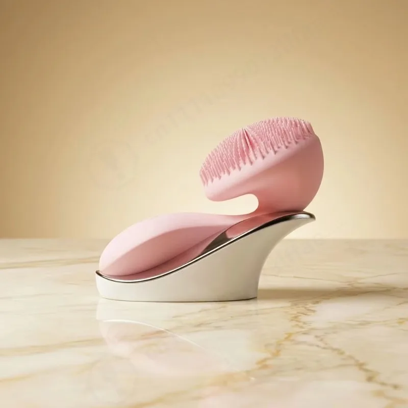 Green Magnetic Rotating Facial Cleansing Brush, Electric Face Massager, Deep Pore Cleaning Skin Care Beauty Tool